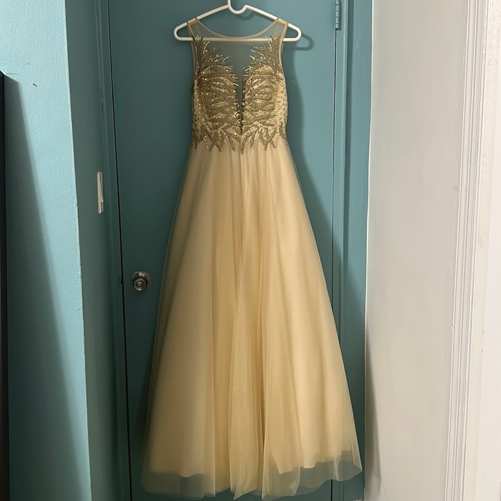 Gold “Cinderella” Prom Dress NWT